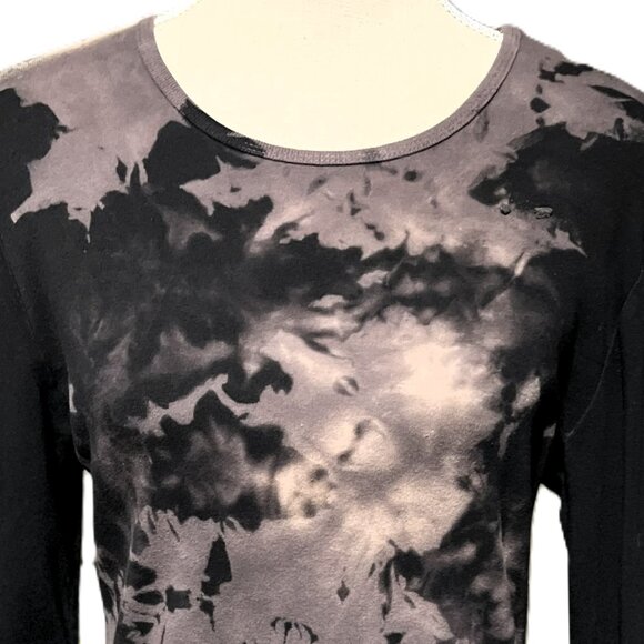 3/$25 ๐Hand Tie-Dye Reverse Bleach Long Sleeve T | Stretch Cotton | Streetwear - Picture 2 of 3